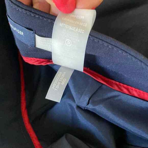 Tommy Hilfiger Navy Ruffle Hi-Low Skirt Suit Separates Lined Side Zip Size 0 - Picture 7 of 12